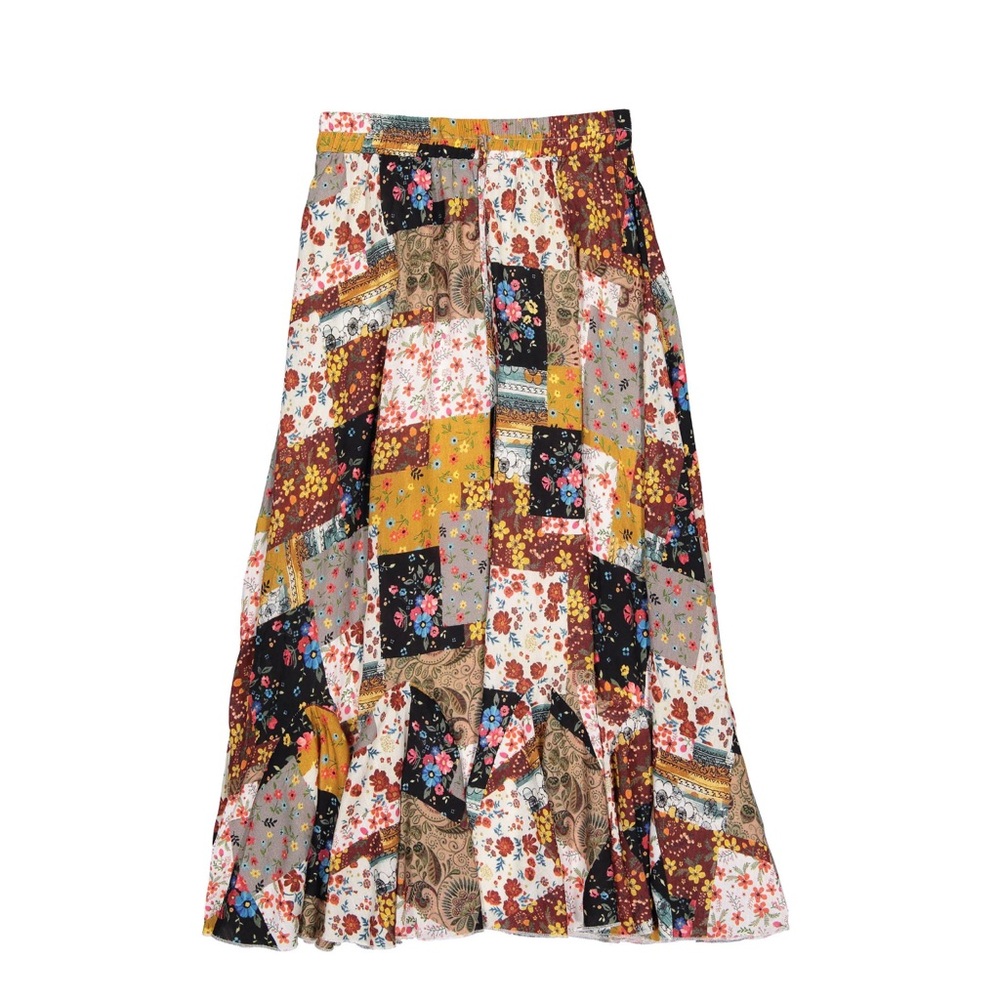 Rowe bandana patchwork maxi skirt NWT!!